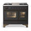Majestic III Series 40 Inch Dual Fuel Range with 6 Sealed Burners, Griddle, in Mightnight Blue (Natural Gas, Chrome Trim)-765337245-765337246-765337234