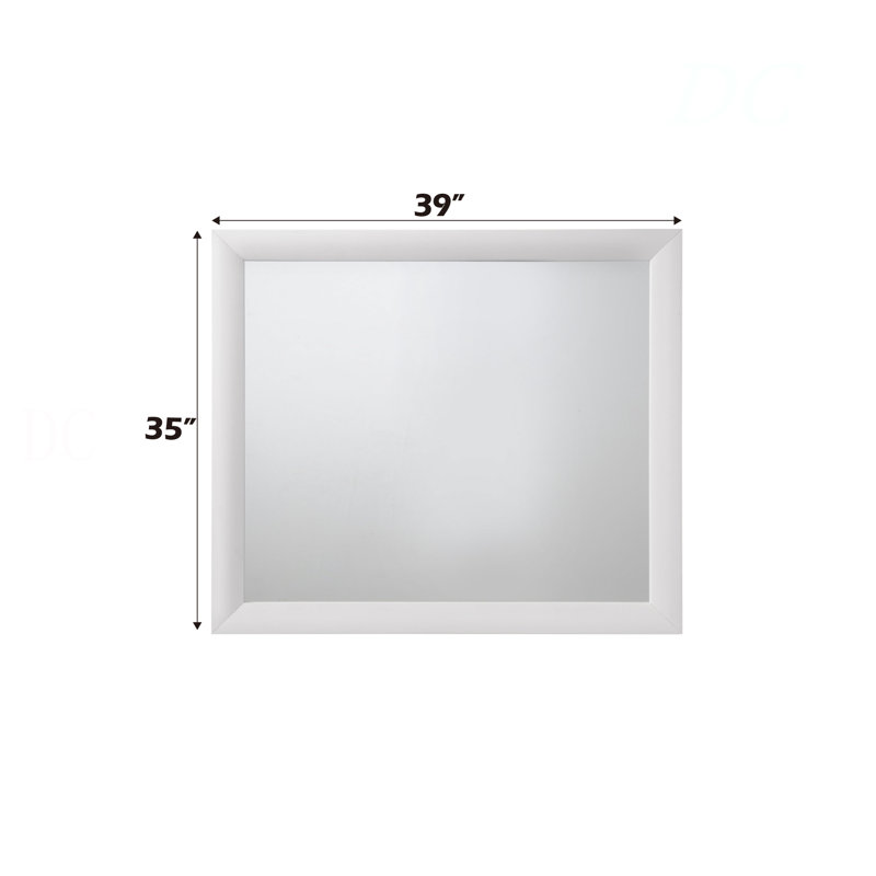 Miroir Ireland, Bois synthétique, Blanc