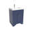 Aurilla 24 in. Single Sink Freestanding Bath Vanity in Marine Blue with White Carrara Quartz Top-1708691314