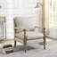 Chaise traditionnelle en bois beige avec teinture de chêne foncé