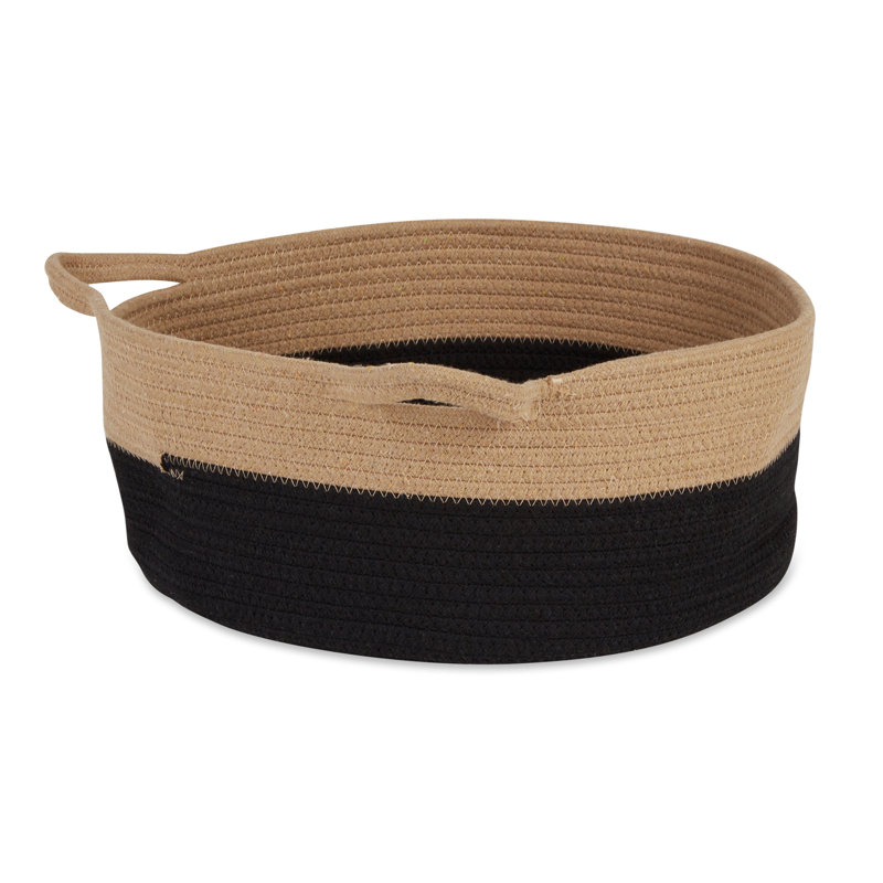PANIER POUR ANIMAUX DE COMPAGNIE EN CAT, Noir / beige