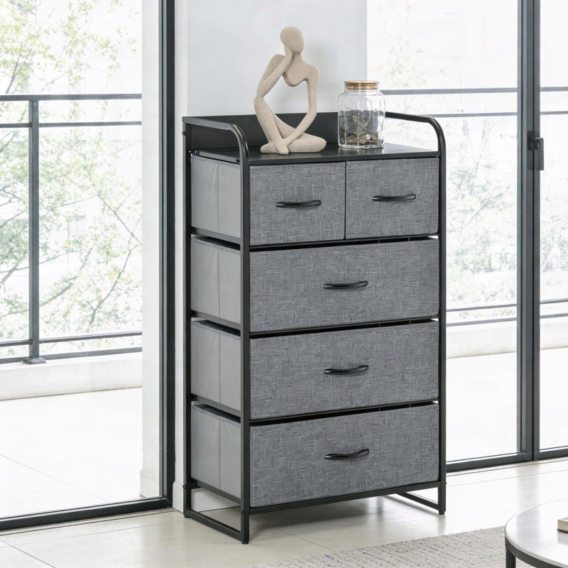 Armoire de rangement autoportante Chic pour l'organisation du couloir, Gris