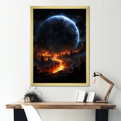 Black Comets In Galaxy III - Space Planet Wall Art