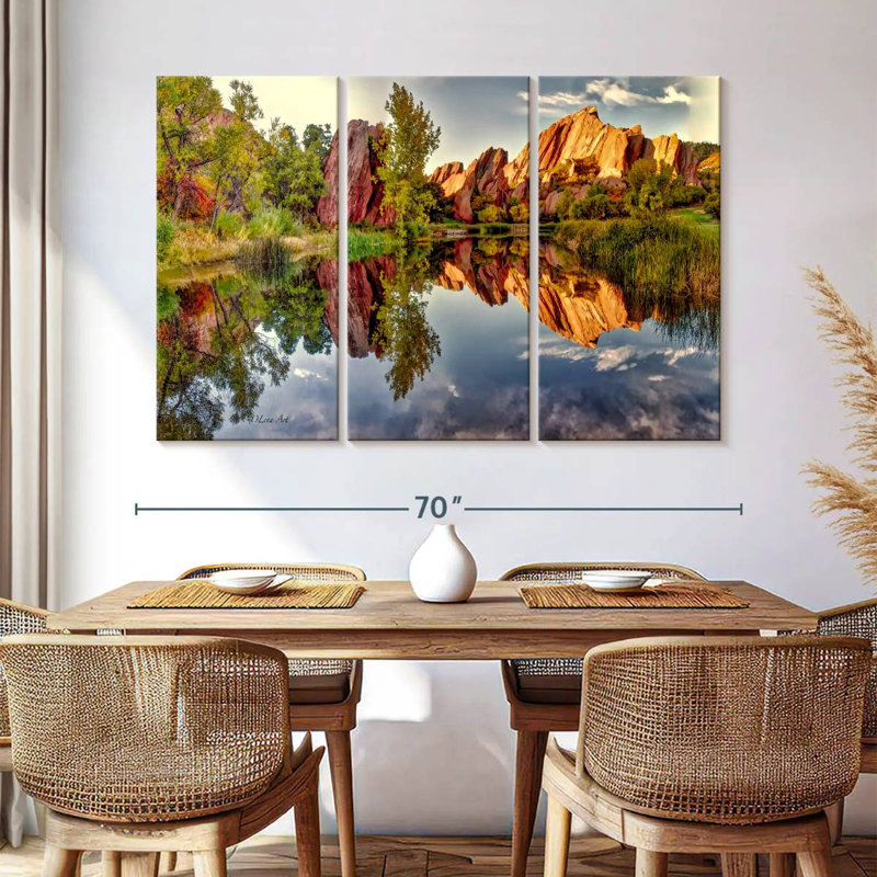 Alvord Red Rocks Reflection, 42" H x 65" W