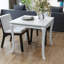 Table de salle à manger blanche brillante 31,5 "/ 45,5"-277286560