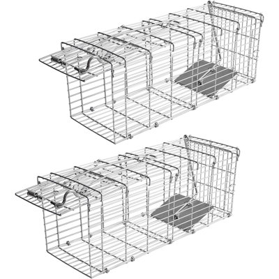 Petit piège à rat, piège à souris, cage de piège à animaux vivants de 4,8 x 5,6 pouces (paquet de 2)