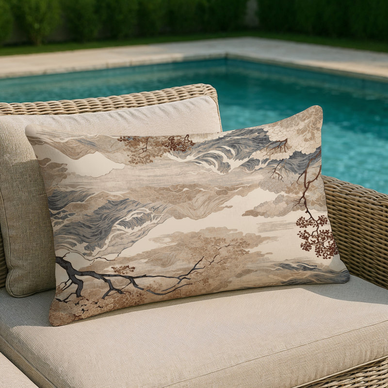 Flow Indoor And Outdoor Pillow, Rectangle 20"H x 14"W