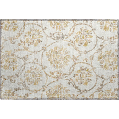 Premium Machine Washable Prisco Ivory Rug