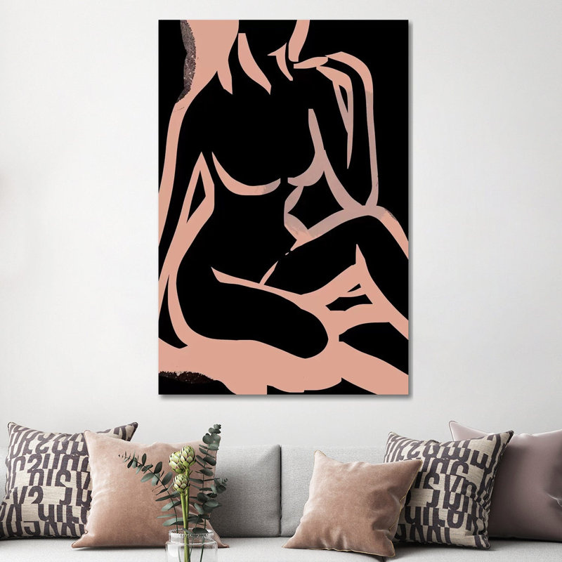 Nude II by Dan Hobday - Wrapped Canvas Painting, 152.5 cm H x 101.5 cm W