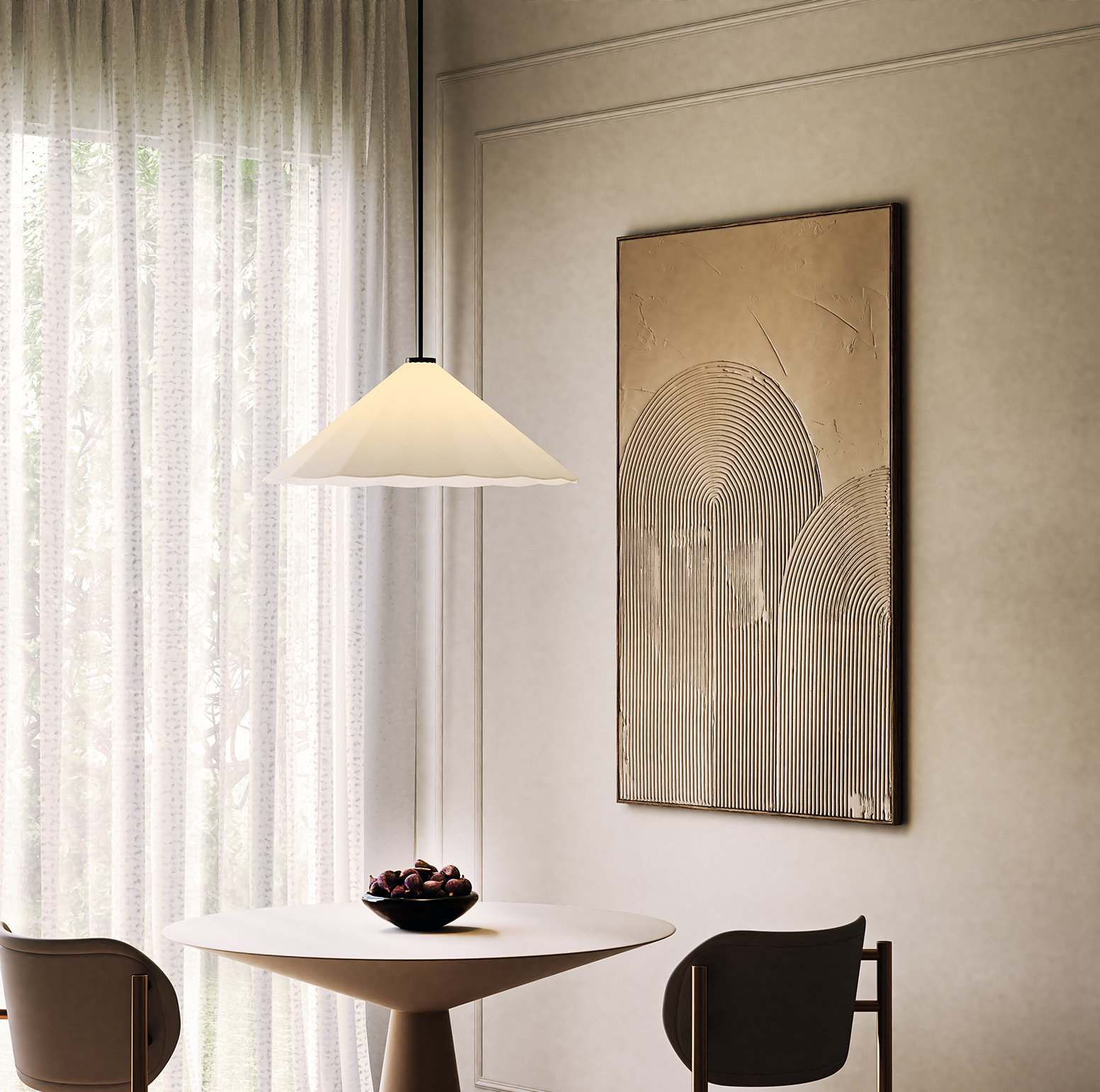 Yuridia 1 - Light Pendant, 8.25"H x 20.50"W x 20.50"D, Matte Black