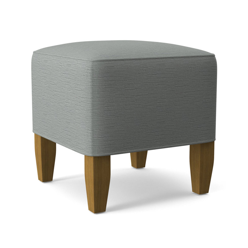 Brooklyn Upholstered Ottoman, Beige Performance Fabric; 0851-73, Honey Finish