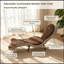 Chaise longue rembourrée pliable avec pieds robustes
