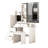 White Vanity Desk With Sliding Mirror, 4 Drawers, 9 Storage Areas, Hidden Compartments And Cushioned Stool. Led Mirror Stepless Dimming Three Color Modes. Integrated Power Hub 2 Ac Outlets, 1 Type -