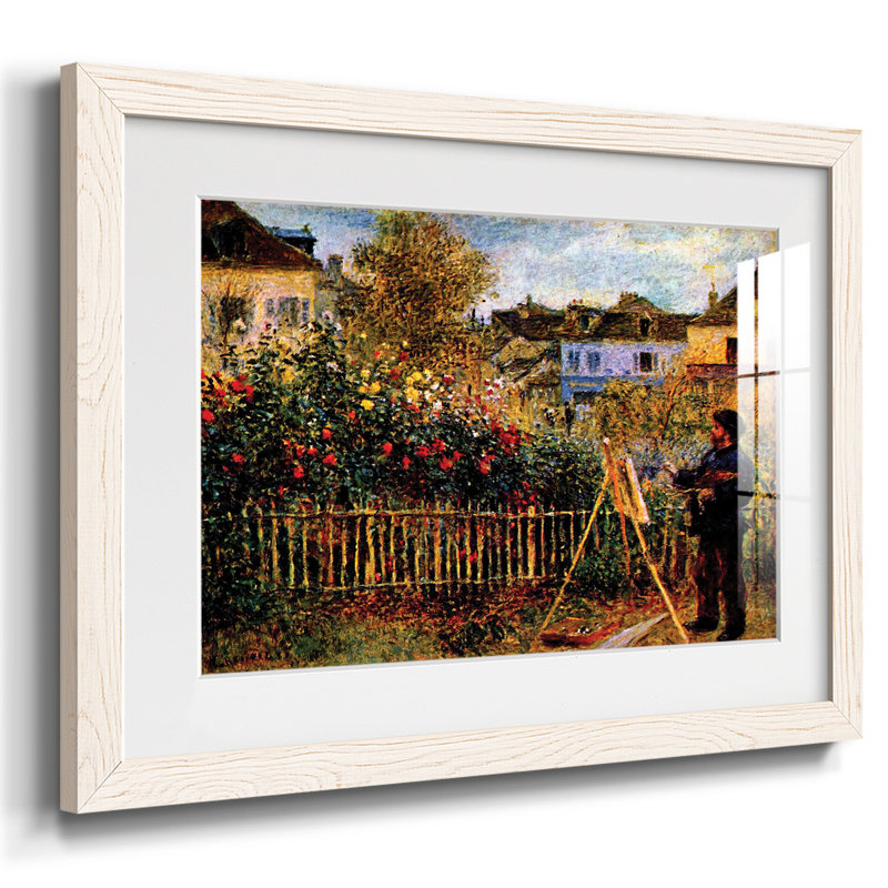Monet peignant dans son jardin à Argenteuil, Blanc, H 26 po x l 38 po x P 1,5 po