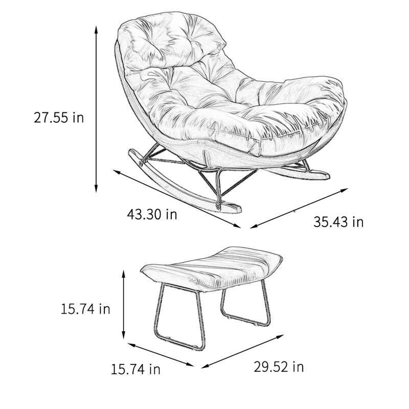 Fauteuil à bascule Simple Fashion