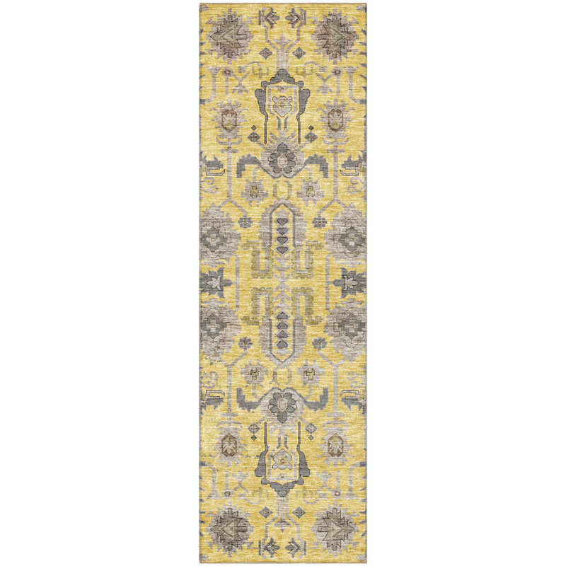 Premium Machine Washable Prisco Honey Rug, Runner 2'3" x 7'6"