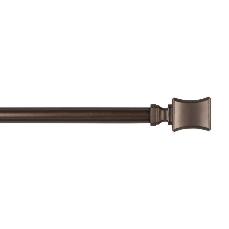 Amalgamated Textiles Exclusive Home Loran 1" Window Curtain Rod and Finial Set, Adjustable