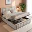 Velvet Upholstered Storage Bed Frame-1117769293-1298793791