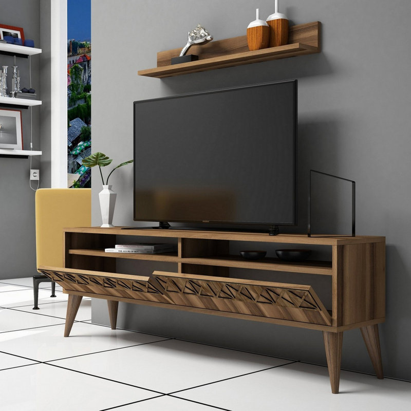 Meuble audio-vidéo pour téléviseur de 55 po ou moins, Noyer