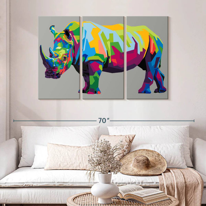 Brampt Pop Rhinoceros, 32" H x 50" W
