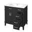 30-Inch Modern Bathroom Storage Vanity With Integrated Sink, Solid Wood Frame Cabinet With Deep Storage Drawer-4112303-4112294