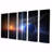 Blue Solar System Magnetic Galaxy III - Space Canvas Art Print - 5 Equal Panels