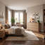 Commode 6 tiroirs 47,24 "avec bords arrondis, commode large pour le rangement de la chambre à coucher-1458232934