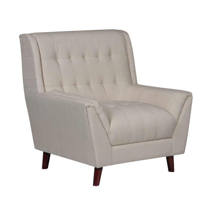 Asha Upholstered Armchair, Beige/Light Gray