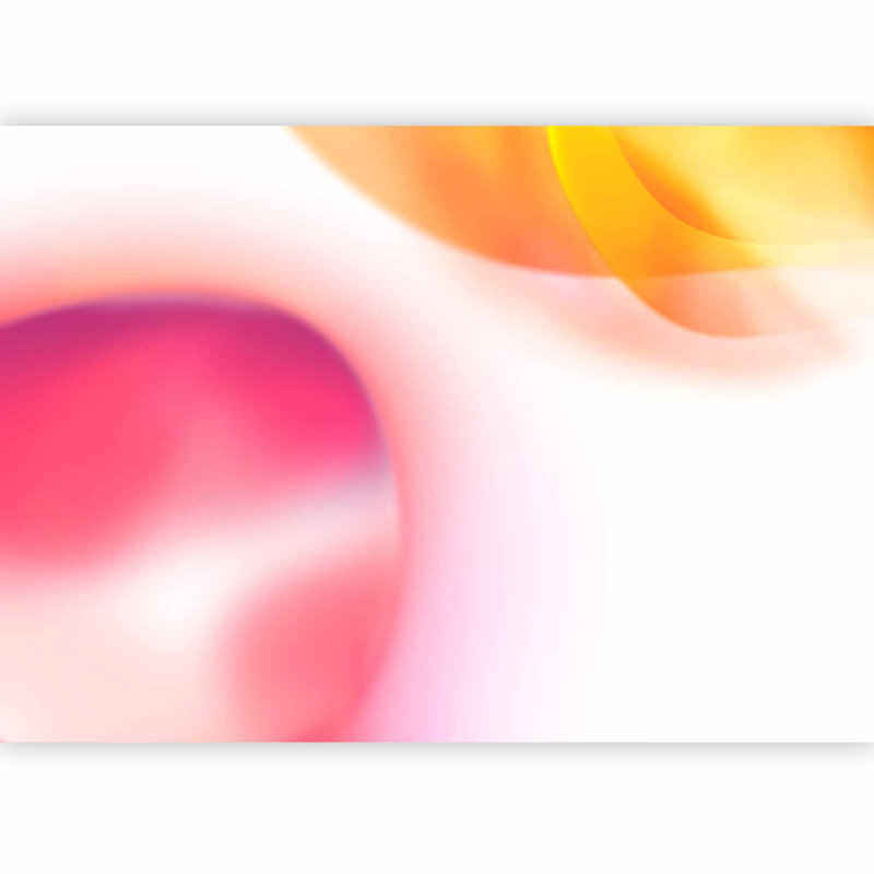 Papier peint abstrait - Planète rose, L 124 po x l 177 po