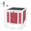 Petite cage en bois pour lapin avec cage de cochon d'Inde avec toit ouvert et imperméable, rouge