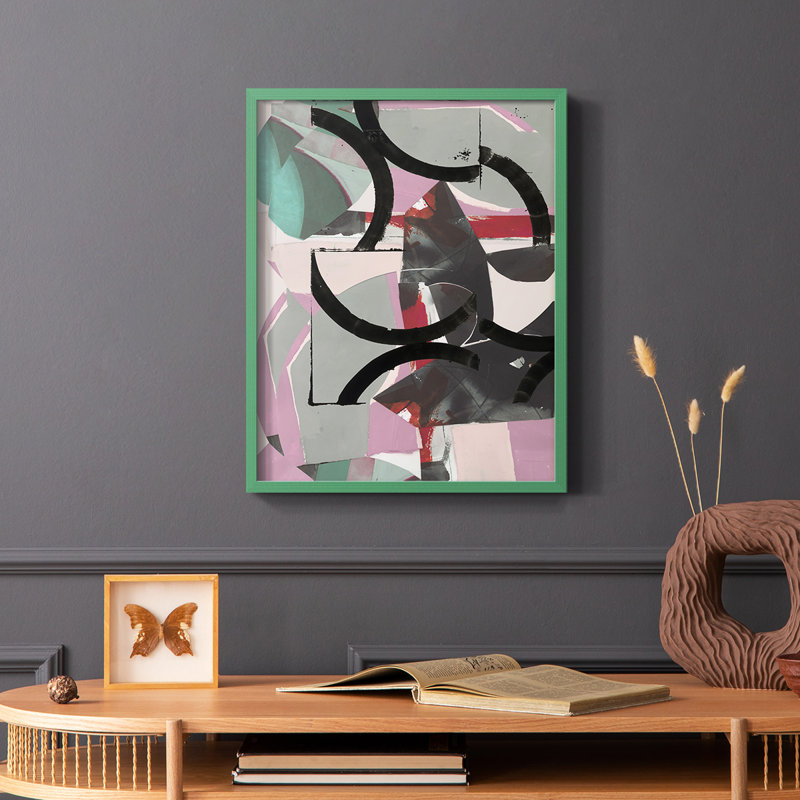 Cartissi Space I, reproduction encadrée - bois massif, Vert, H 10 po x l 8 po