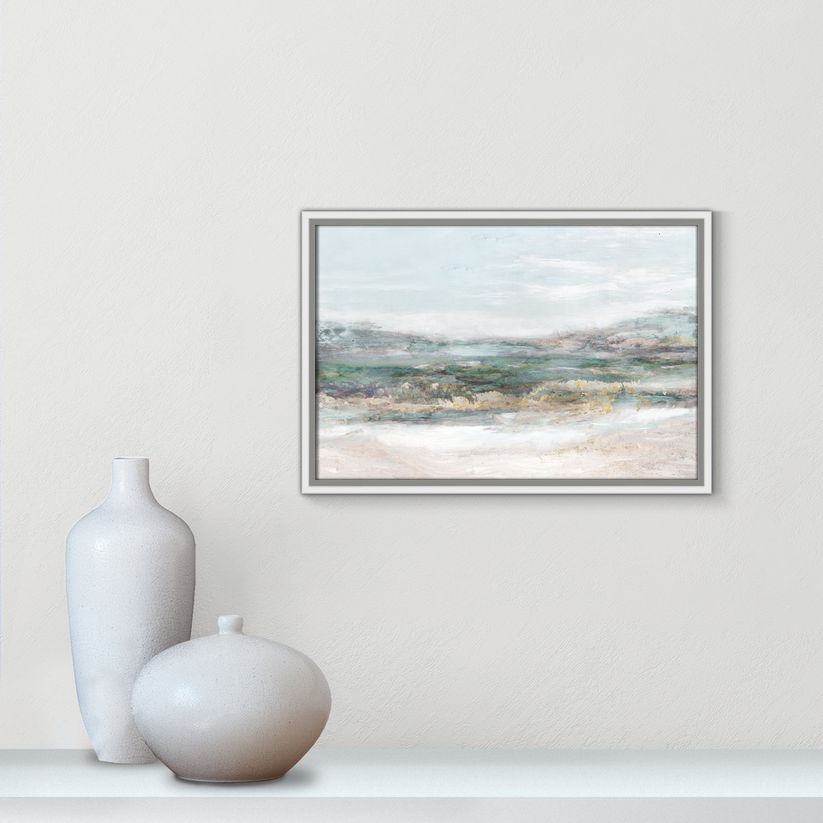 Dazzling by Matina Theodosiou - Painting Print on Canvas, No Mat, White Framed Canvas, 13.5" H x 19.5" W x 2" D