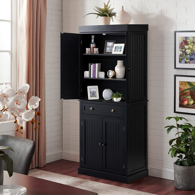 71.9'' Kitchen Pantry, Black