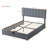 Queen size Upholstered Platform bed with a Hydraulic Storage System - Gray-1210477188