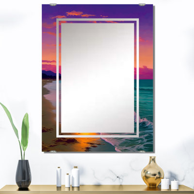 TIRMON - Miroir mural décoratif bord de mer sable MIR139496