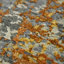 Tapis orange / gris en laine noué à la main Oliverson-2106112743