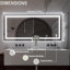 Super Bright Front & Back LED Lighted Anti-Fog Tempered Glass Bathroom/Vanity Mirror-52929273