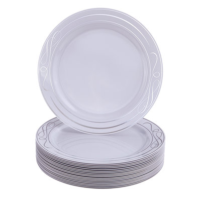 Assiette à hors-d'œuvre jetable en plastique Bella