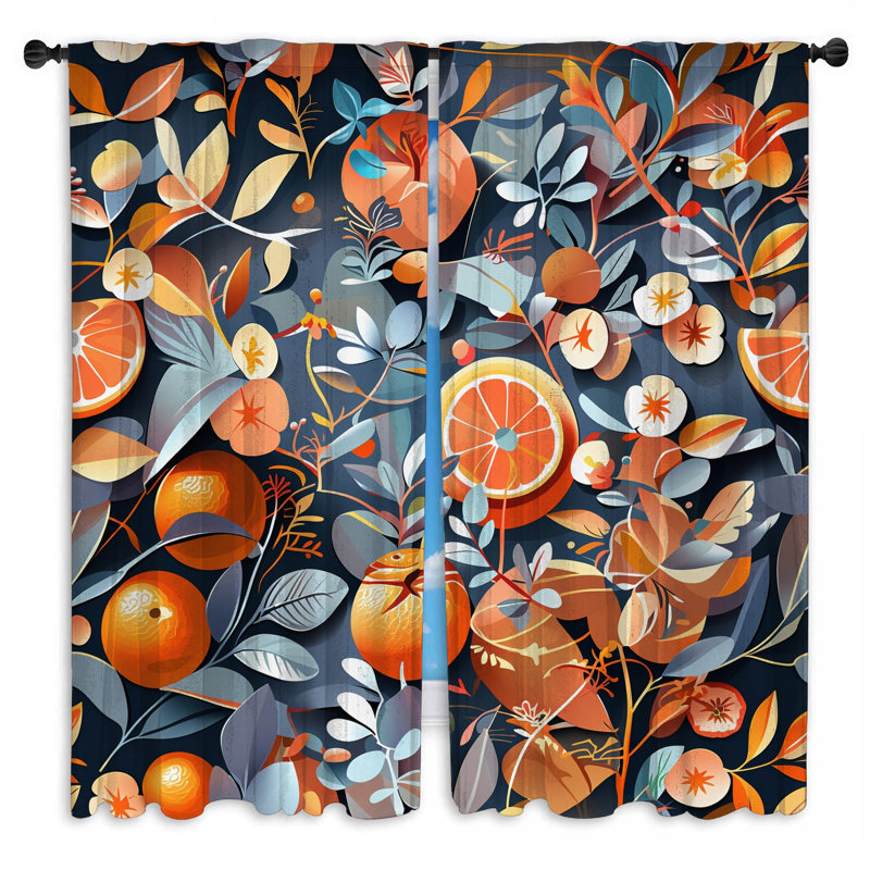 Oranges obscurcissant et obscurcissant - 2 panneaux, 56 po x 76 po - 2 panneaux, Obscurcissement de chambre