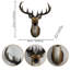 Buste de cerf en résine de style campagnard avec bois de cerf pour décoration murale, cerf de 14,57 po de large, sculpture murale 3D rustique