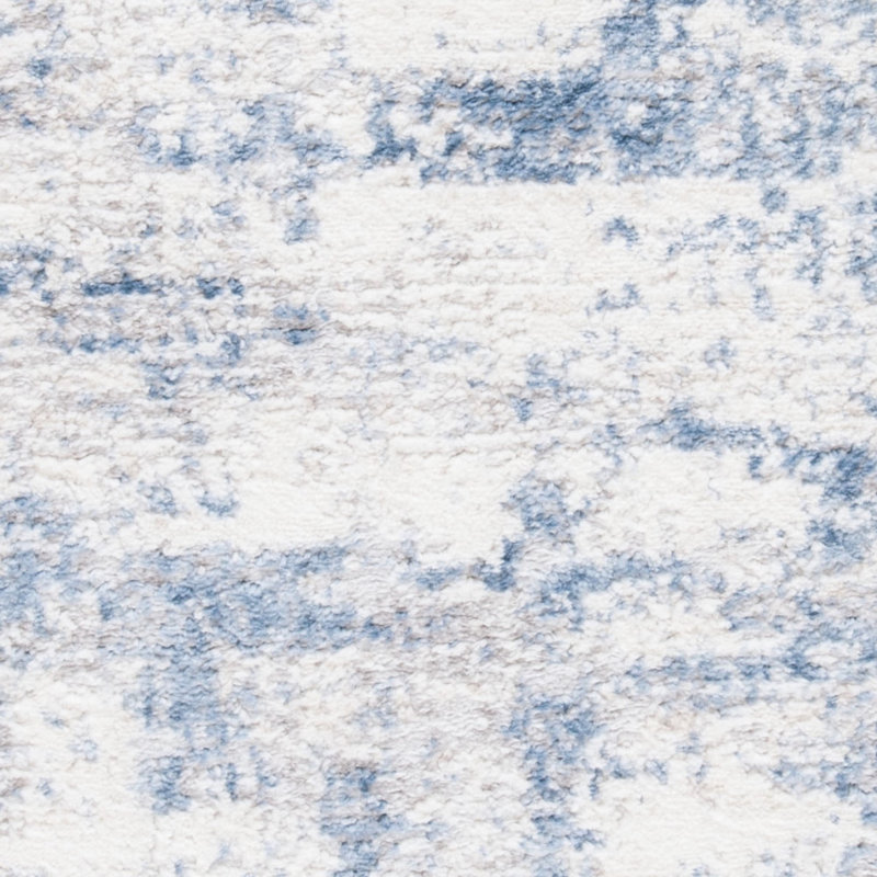Tapis abstrait Grandview 700 Performance, Rectangulaire 3 pi x 5 pi, Light Blue/Ivory