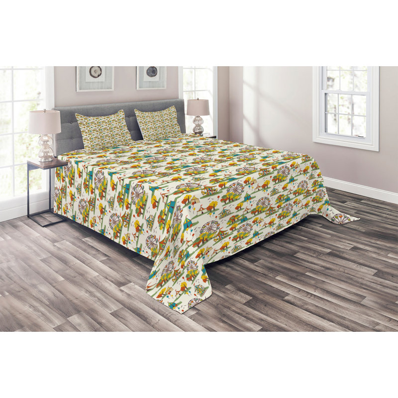 Modern & Contemporary Polyester Coverlet, King Bedspread + 2 Shams