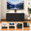 Commode télé moderne ajustable - convient aux téléviseurs de 32 à 75 pouces - 4 grands tiroirs - Console de rangement pour le salon ou la chambre à coucher - Armoire de divertissement élégante - Couleur: noir