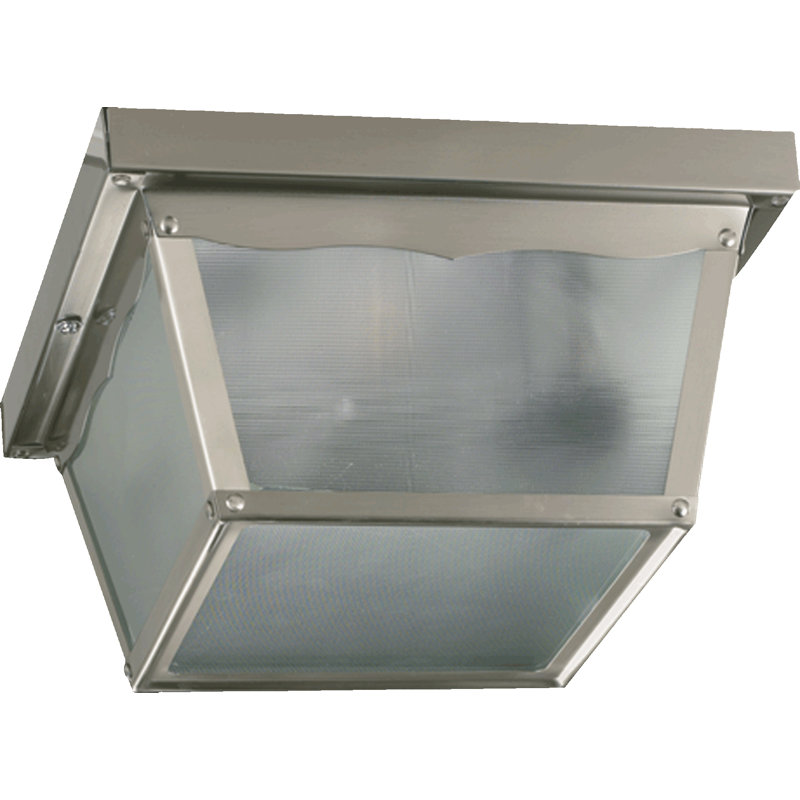 Plafonnier encastré 2 lumières, H 5 po x l 7,5 po x P 7,5 po, Rouille