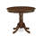 3 Piece Dining Set Includes a Round Kitchen Table with Antique Walnut Tabletop and 2 Stackable Polyester Fabric Chairs, Antique Walnut-105173136