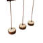Lustre en bois élégant avec capuchon en travertin, hauteur réglable 6,3 po x 2,4 po x 1,6 po | Finition beige et noyer | 3 x douilles E27, 40 W maximum | Parfait pour la décoration de salon et de salle à manger, design élégant et fonctionnel-733804660-733804663
