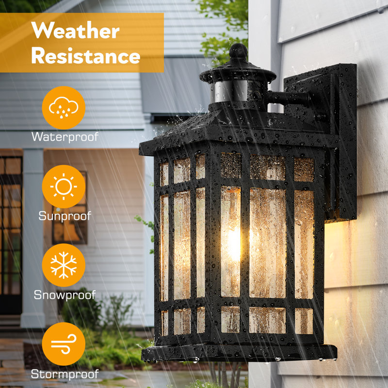 Motion Sensor Outdoor Wall Light, Adjustable Sensing Range Outside Lights for House