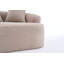 Causeuse courbée beige chaud LY-025S: compact sans assemblage, petit canapé en chenille, éponge 30D, compact pour les appartements, L 65 po, 300 lb, 3 coussins-959209490