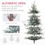Arbre de Noël artificiel pin nordique avec pointes enneigées, base en métal pliable, assemblage facile, arbre de Noël à charnières pour les fêtes à la maison