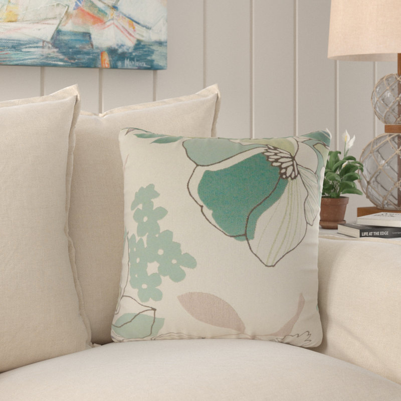 Floral Reversible Throw Pillow, 22" x 22"